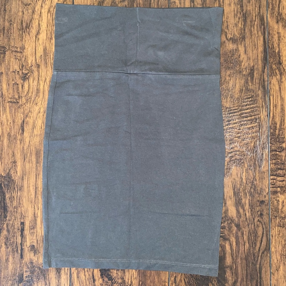 Gray High Waisted Bodycon Skirt